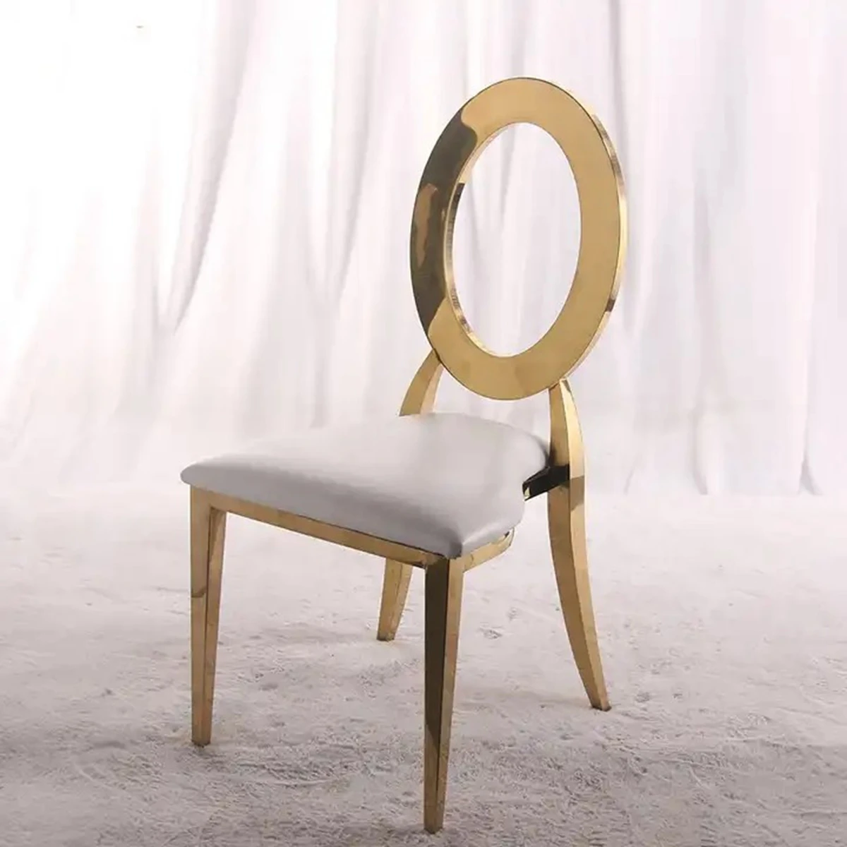 American Style Wholesale Tifany Stainless Steel Wedding Chair Gold Chairs For Events 370