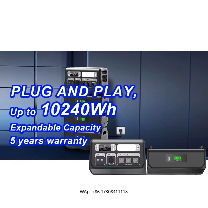 

2200w 2048WH LifePo4 Battery Outdoor Emergency Use Home Backup Portable Solar Generator Power Storage Station