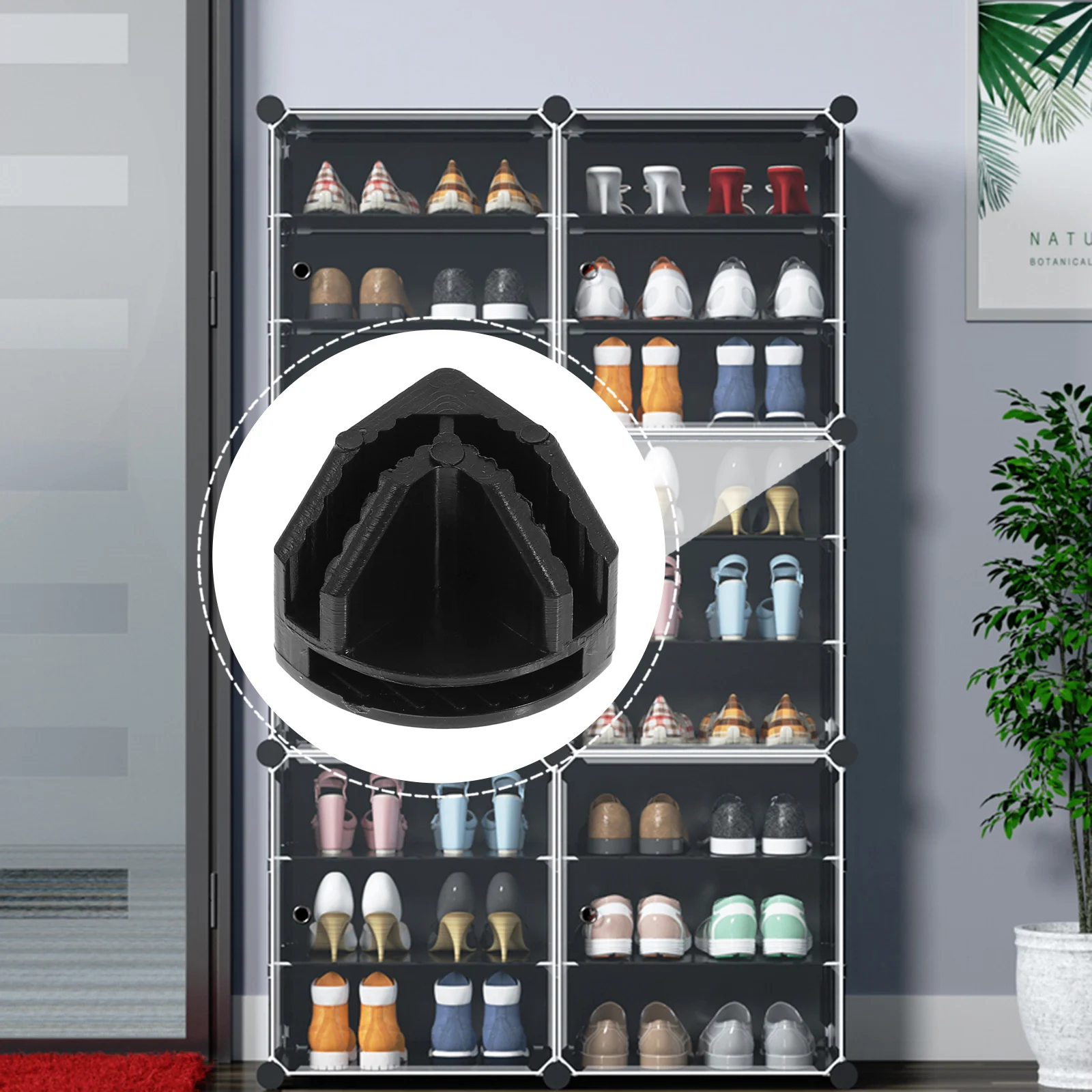 

20pcs Wire Cube Connectors Plastic Closet Connectors For Shelving Assembly Pp Storage Cabinet Wardrobe Pet Cage Rack