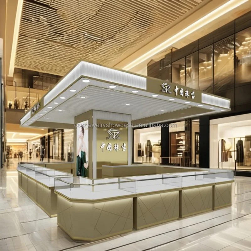 custom.Hot Selling Fancy Store Interior Decoration Design Glass Aluminium Jewelry Store Show Cases Mall Cabinet Display Retail S