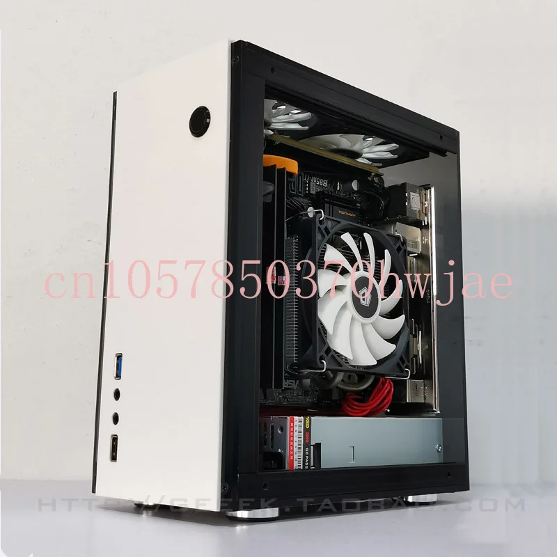 Imagem -02 - Geeek-mini Itx Side Chassis Transparente Pequeno 1u Power Supply a4 Chassis Não Alumínio Pequeno 1u Power Supply A31s