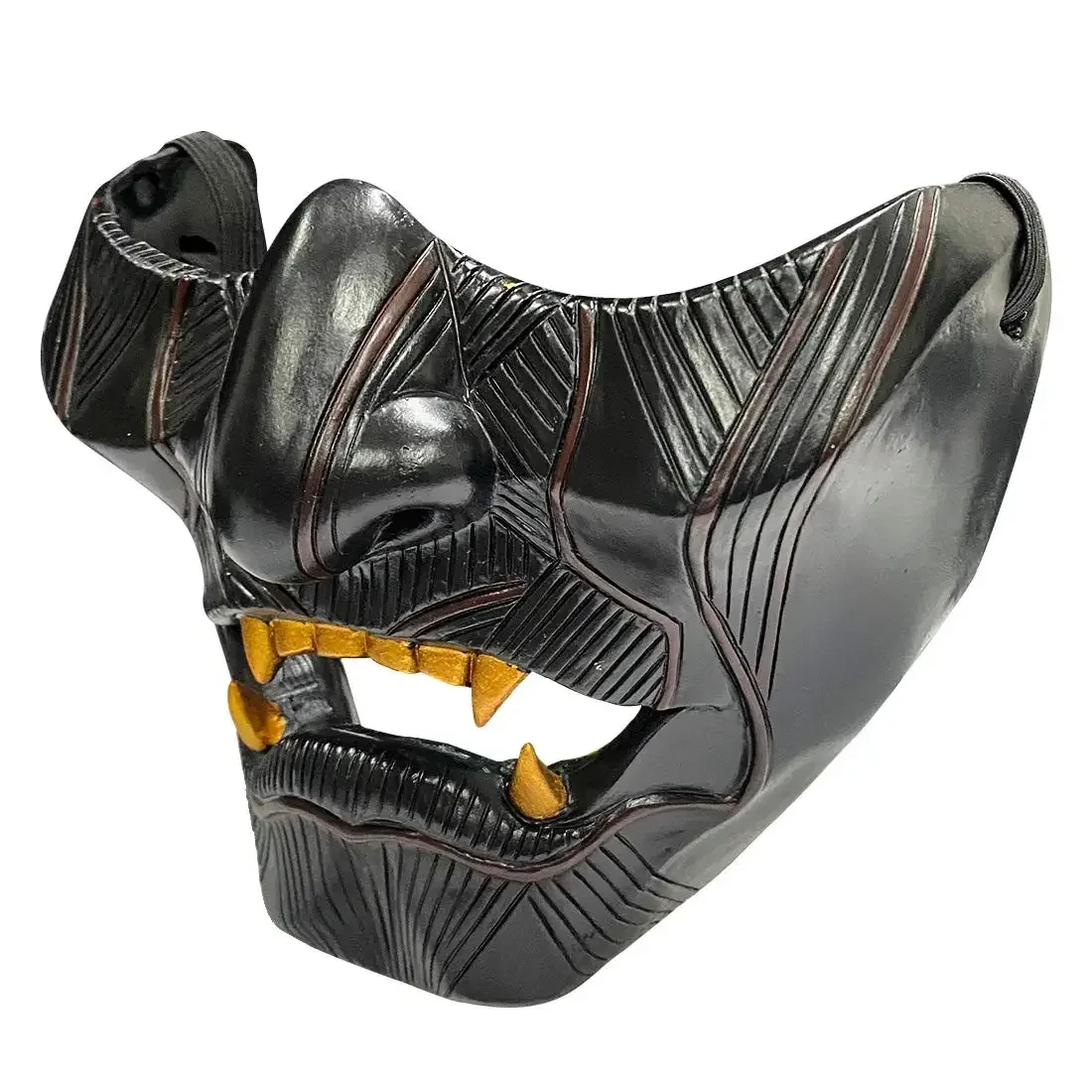 

Ghost of Tsushima Mask Jin Sakai Cosplay Half Face Samurai Warrior Face Prop Halloween Hannya Mask Decoration Party Prop Resin