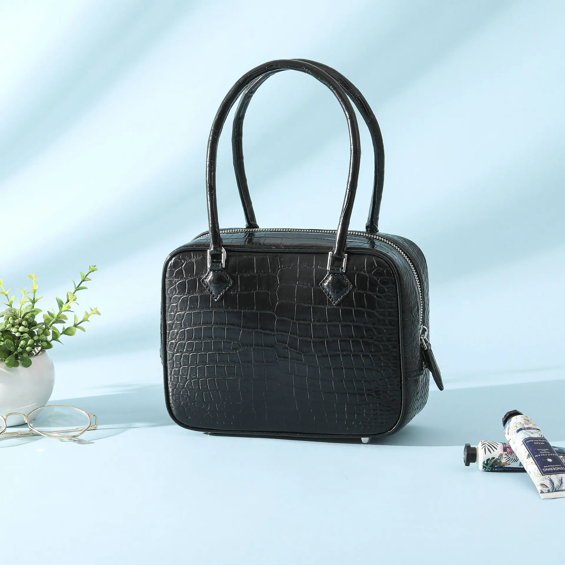 

2025 Small Crocodile Leather Women shoulder Bag Fashion Lady Bag Genuine Leather Women Handbag Large Capacity Crossbody Bag 45