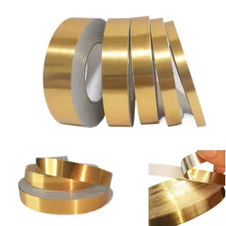 Self-Adhesive Tile Stickers Gold Silver Tape Floor Waterproof Wall Gap Sealing Strip Tile Beauty Seam Sticker Home Decoratio