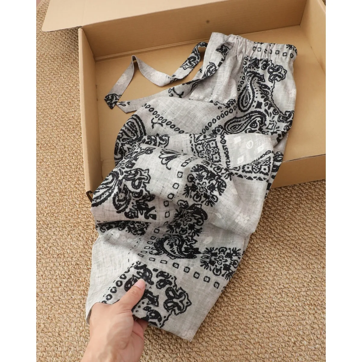 

Slimming Wide Leg Pants Women's Fashionable Casual Loose Trousers Summer Vacation Retro Drapey Straight Leg Trousers