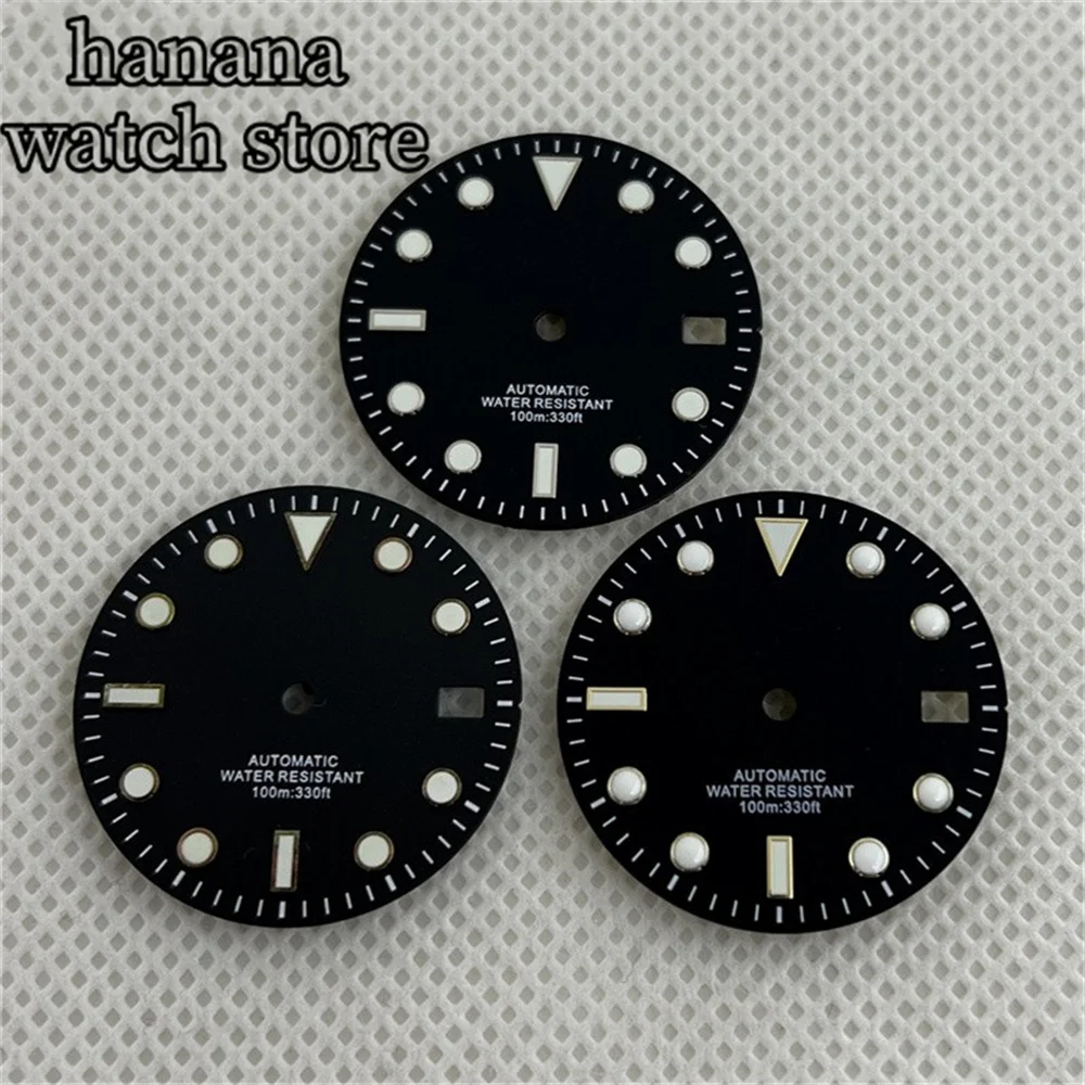 Циферблат для дайвинга NH35 черный, белый, зеленый, синий и серый. Зеленый светящийся циферблат C3 подходит для автоматических механизмов NH35 NH36