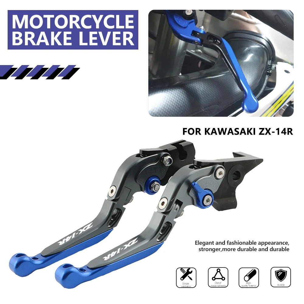 

Motorcycle Adjustable Brake Clutch Levers For Kawasaki ZX1400 ZX14R ZZR1400 2006-2017 Folding CNC Aluminum Brake Handle Lever