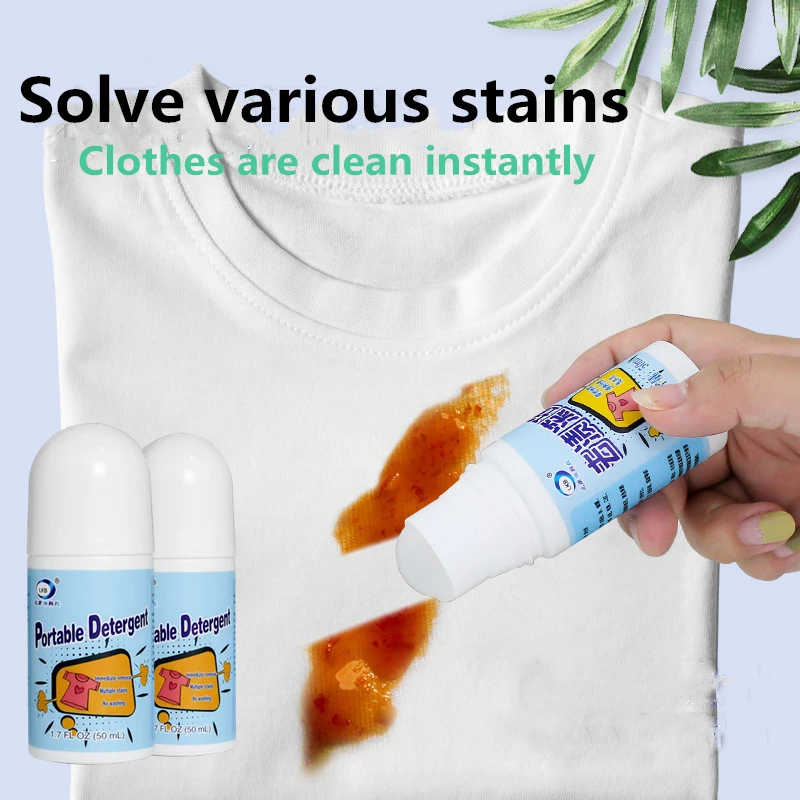 

Stain Remover for Clothes - Fabric Stain Remover Removes Oil, Paint, Blood and Pet Stains - Removal Rolling Ball