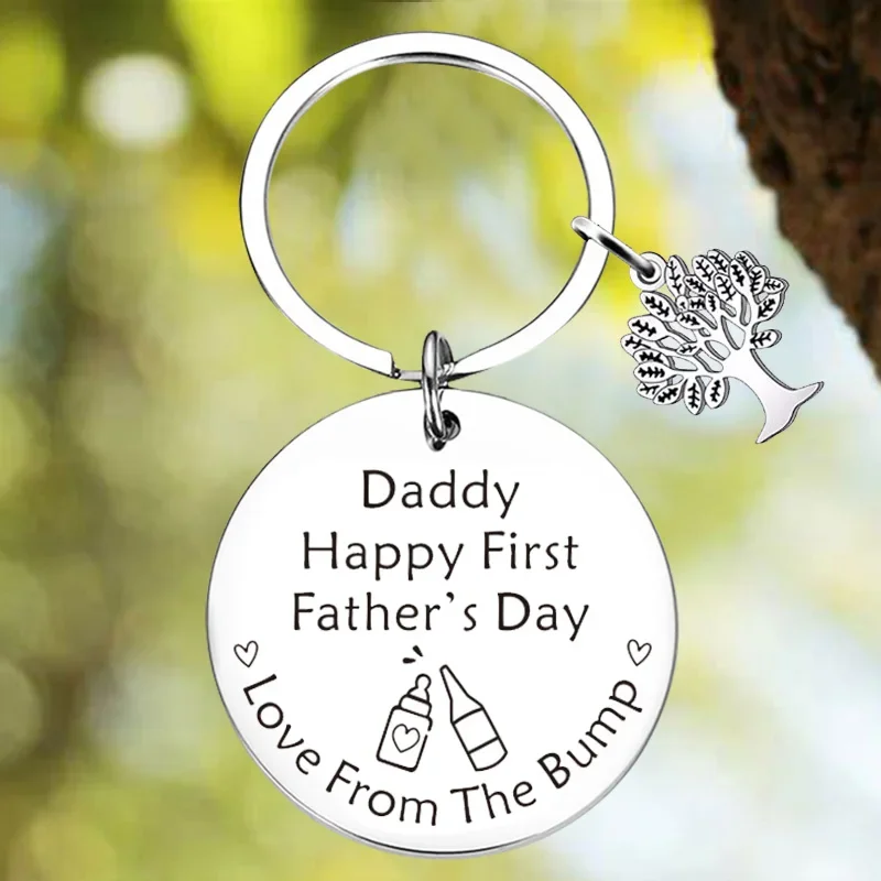 New Daddy Happy Father’s Day Keychain Pendant New Dad Key Chains Family Congratulations Gift