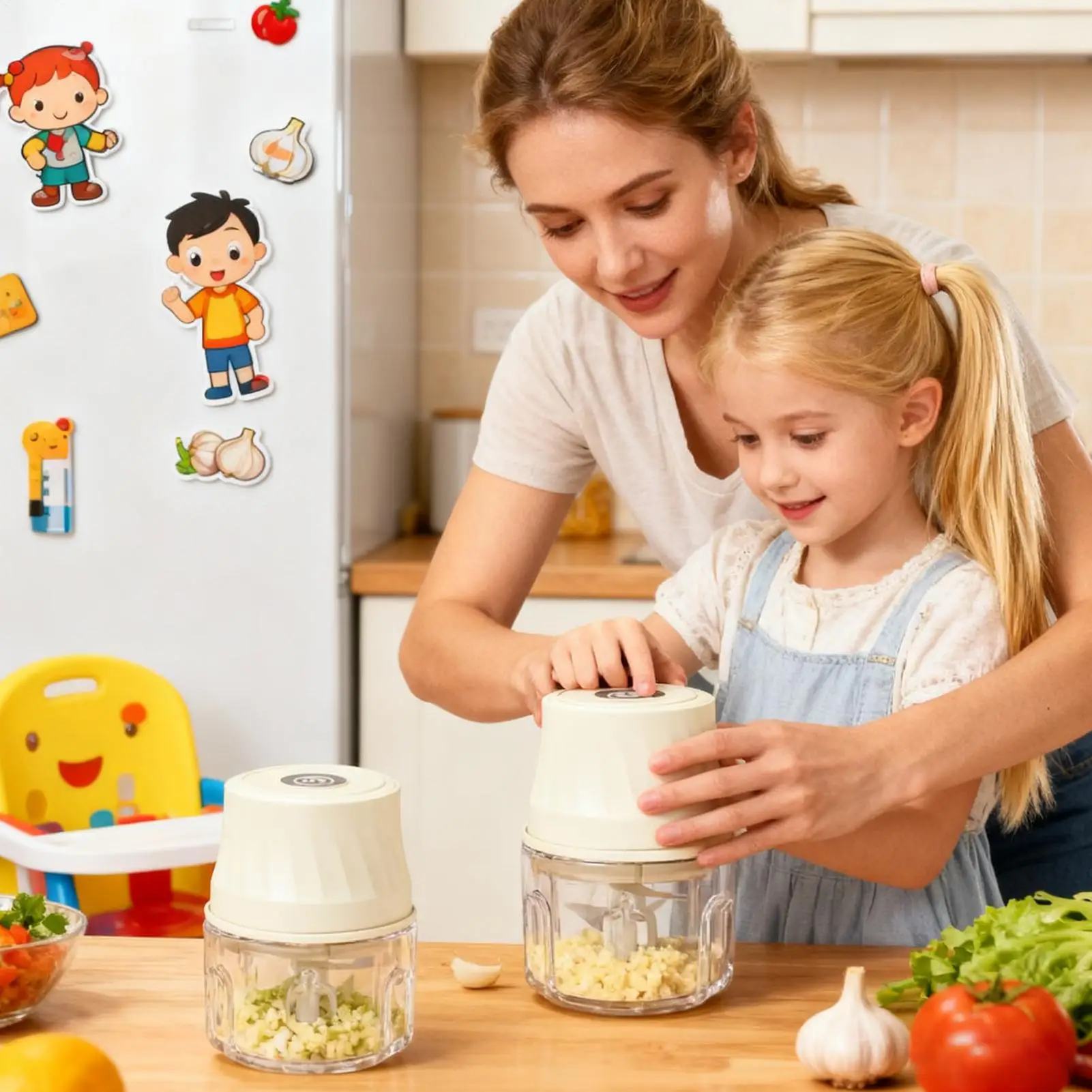 Garlic Chopper 350ml High-Speed Kitchen Gadgets Mini Chopper Electric Garlic Mincer For Puree Vegetable Meat Chili Ginger Fruit