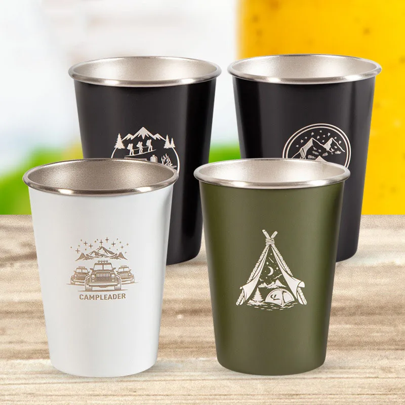 

Outdoor camping folding stainless steel water cup set tea wine coffee cup travel portable food grade cup