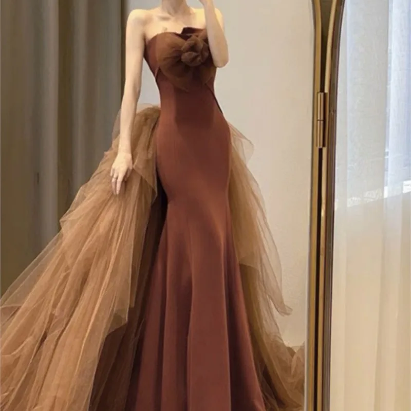 

Banquet Evening Dress New Light Luxury Minority Engagement Wedding Toast Fishtail