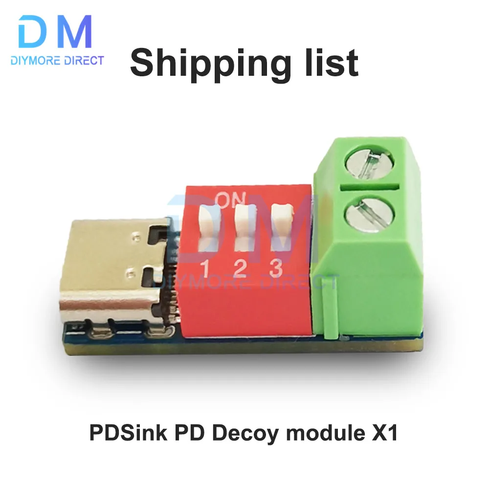 USB-C PD Trigger Board Module PD/QC Decoy Board Fast Charge USB Type-c to 12v High Speed Charger Power Delivery Boost Module