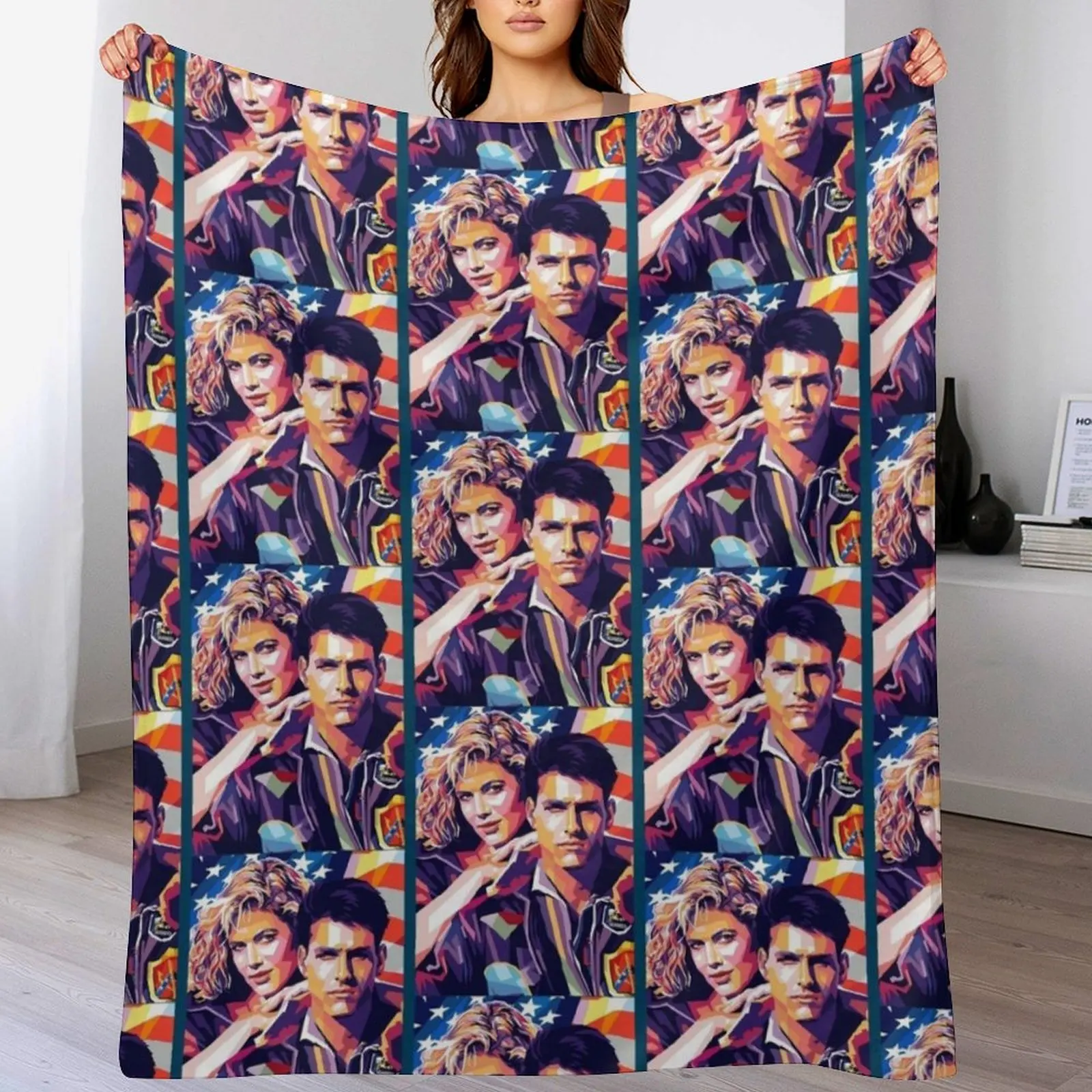 

Topgun Throw Blanket Sofa Bed Fashionable Shaggy Tourist Blankets
