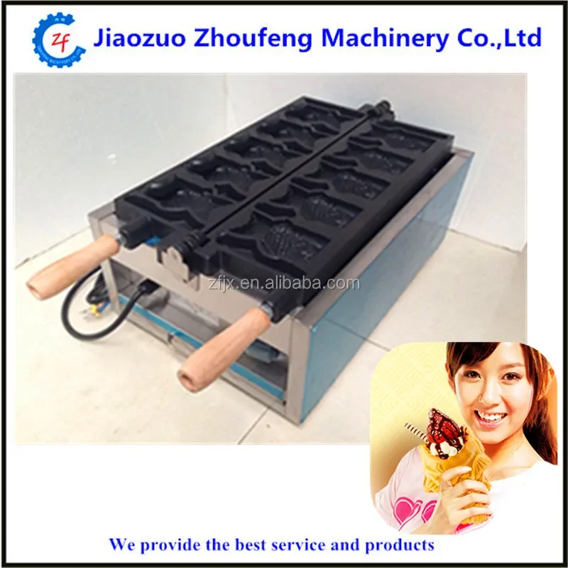 Open Mouth Fish Waffle Ice Cream Cone Machine Fish Taiyaki maker
