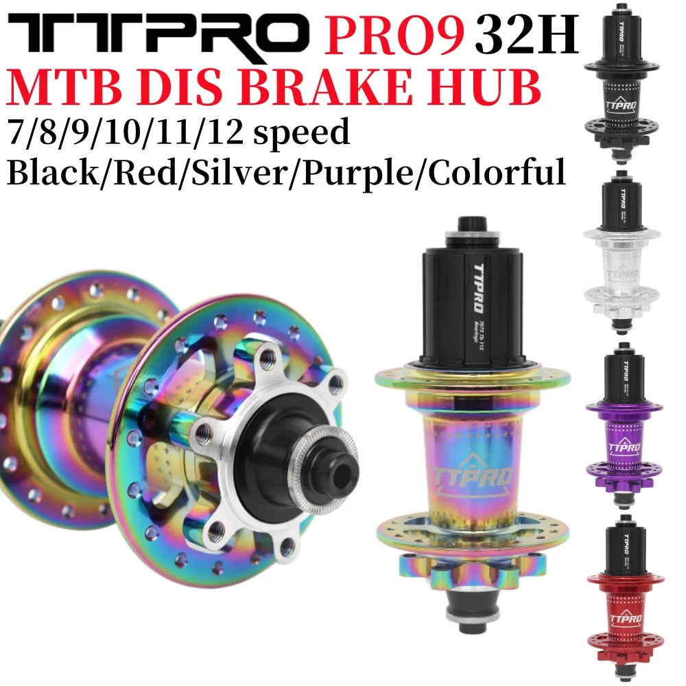 

TTPRO PRO9 120 Click Hub 6 Bearing MTB Mountain Bike Hub Front Rear Thru HG 32 Holes Disc Brake Bicycle Hubs 8 9 10 11 12 Speed