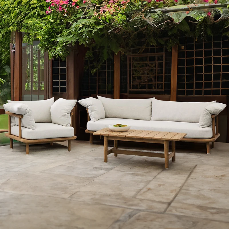 Outdoor Furniture Teak Wood - # Villa Outdoor Teak-Sofa für Hof