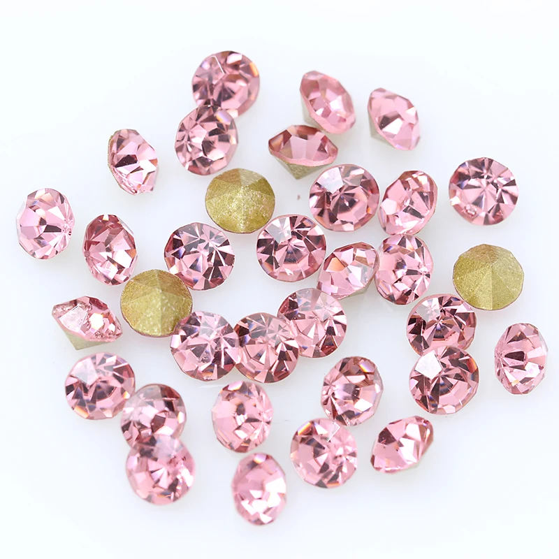 ss2-ss8mm Rivoli Super Rhinstone Quality Rainbow mixed beads pointed back Round Fancy Stones Glitter For Jewelry Nail Making DIY