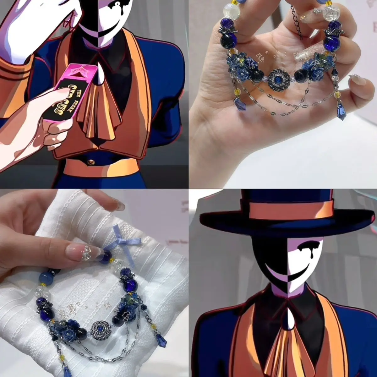 Pulseras de cuentas para mujer, accesorios de disfraz de payaso de anime The Freak Circus, regalos para hombre, pulsera para pareja