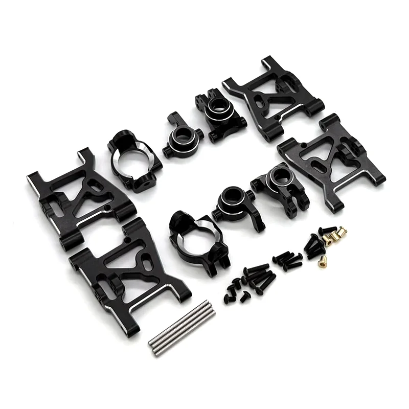 JXMJ Metal Accessories XTS-F10 RC 1/10 F10 Steering Arm Steering Cup C-Bracket Rear Wheel Bracket 5-piece Set Parts