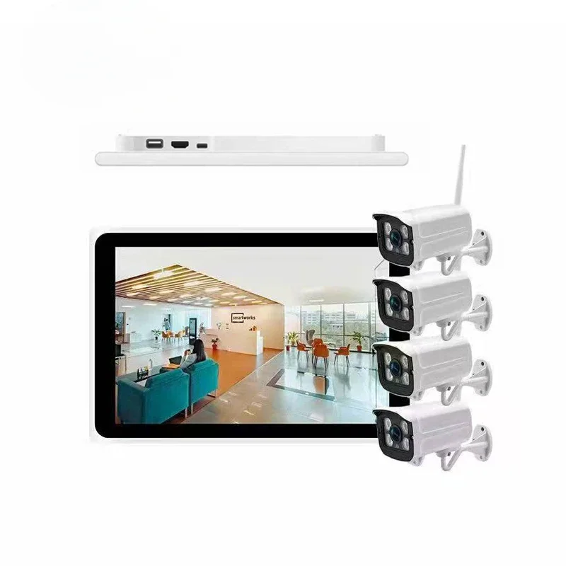 

1080p Wifi Nvr Kit Outdoor Indoor 4 Channel Night Vision Cctv Surveillance Home Security Camera System Wireless