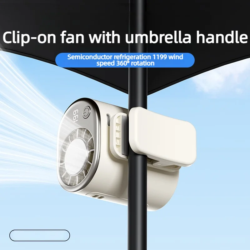 Nuevo Ventilador Portátil Mini de Refrigeración para Exteriores 2026, 4000mAh, Alta Velocidad, con Clip para Cintura, Eléctrico, 360° °    Recargable por USB