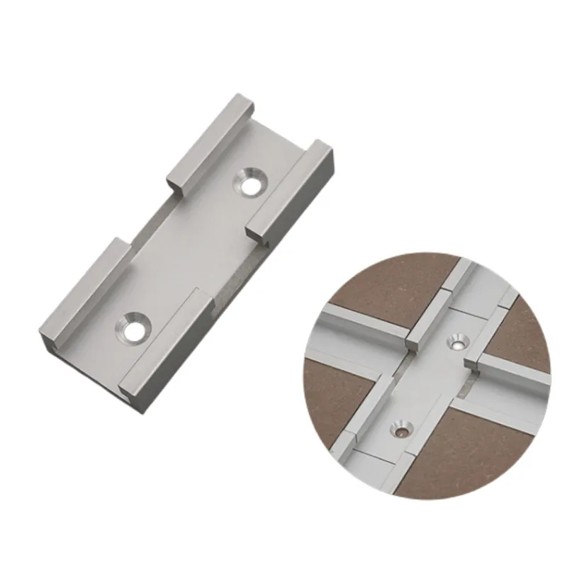 Woodworking Universal Chute Cross Track Connector T-Track Intersection Slot Aluminum Alloy Woodworking DIY T Slot Cross Tool