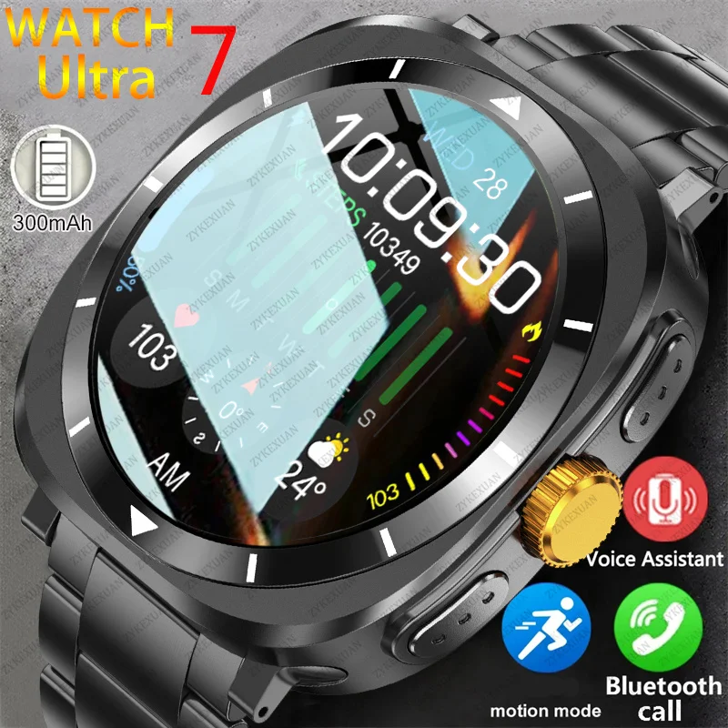 

2024 New Galaxy Smart Watch 7 Ultra Men AMOLED Screen Multi-Function Sports Fitness Tracker Health Women smart watch for Samsung