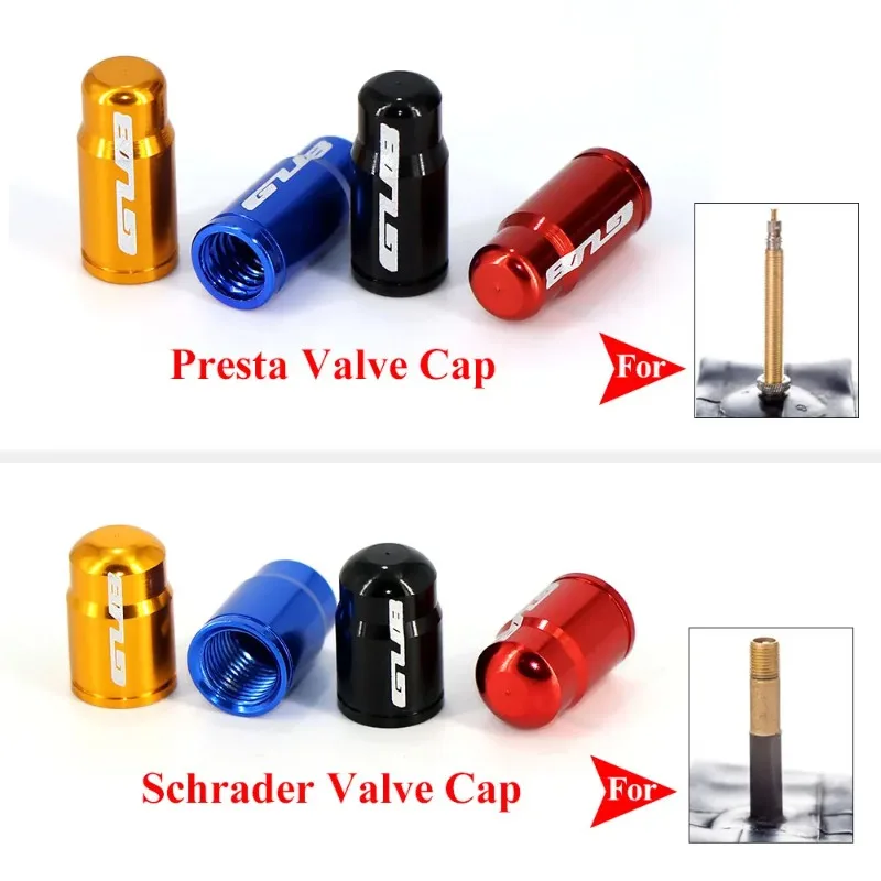 

2 шт. алюминиевая крышка клапана для велосипедных шин для MTB, дорожная велосипедная трубка, крышка газового сопла, пылезащитная для клапана Schrader Presta