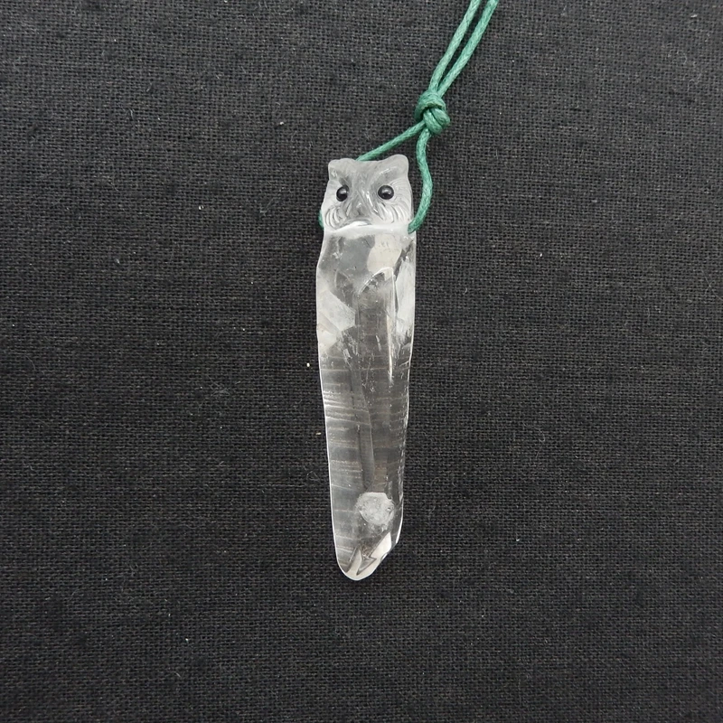 

Подвеска из натурального белого кварца Drusy сова 63x15x13 мм 20,6 г, подвеска из драгоценных камней ручной работы для изготовления ювелирных изделий