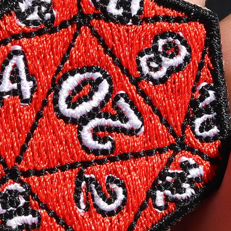 High quality Size: 3.9 * 3.3CM Number Dice patches Embroidery Patches Cowboy Iron On DIY clothing Decoration Sticker Backpack