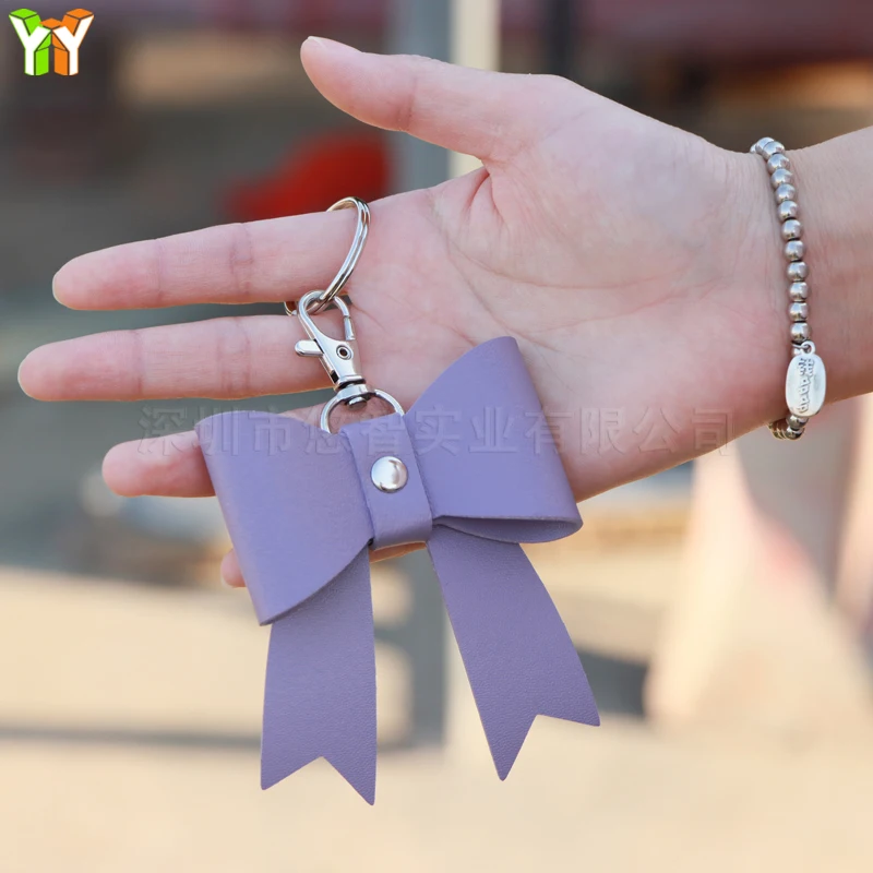PU Leather Bow Bag Pendant Korean Trend Key Chain Bag Accessories Luxury Bag Pendant Decorations