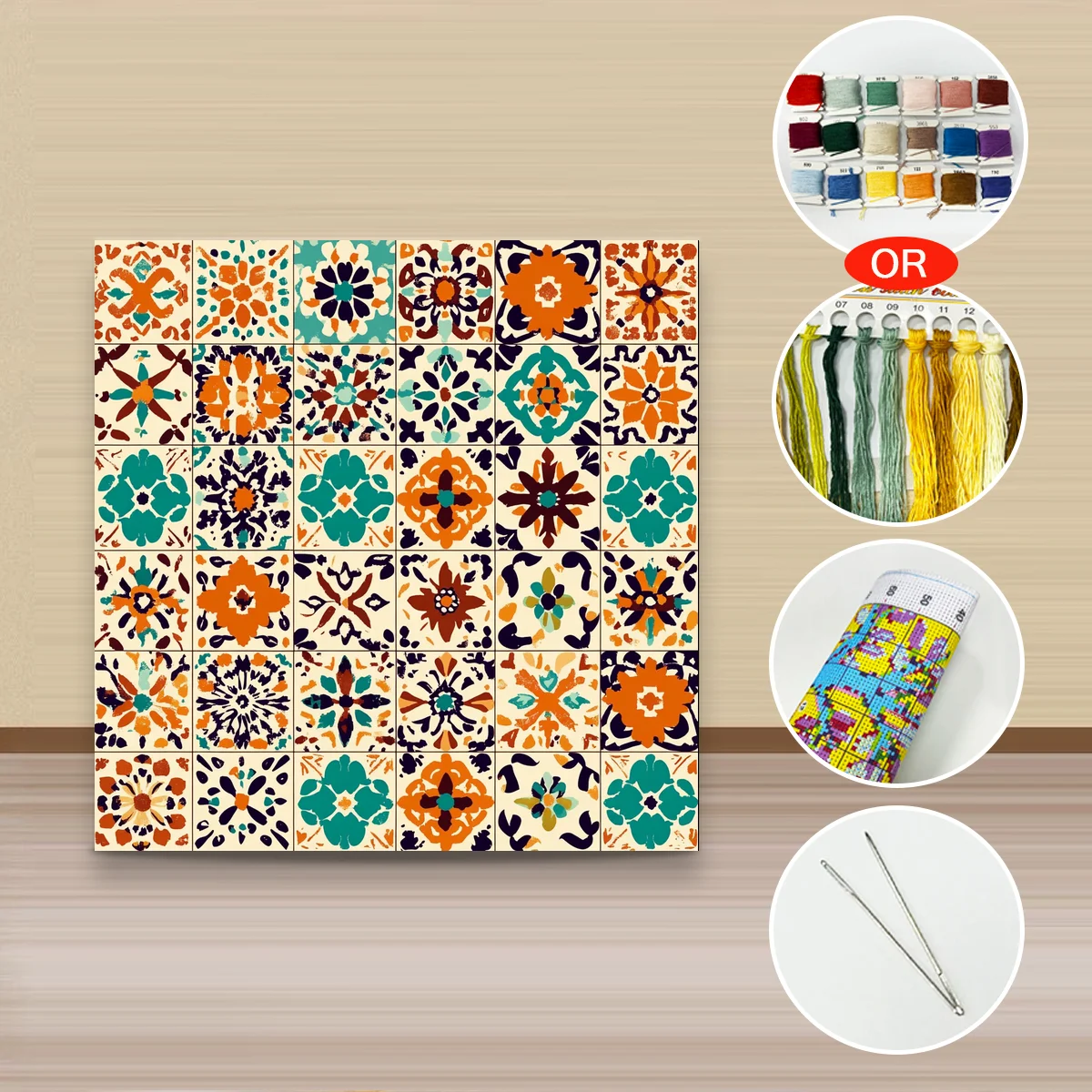 1 Stück 40x40 cm/15,74 Zoll, 11CT/14CT Kreuzstich-Set, DIY Valentinstagsgeschenk, Stickerei-Set für Festivals und den Alltag. – Detail 3