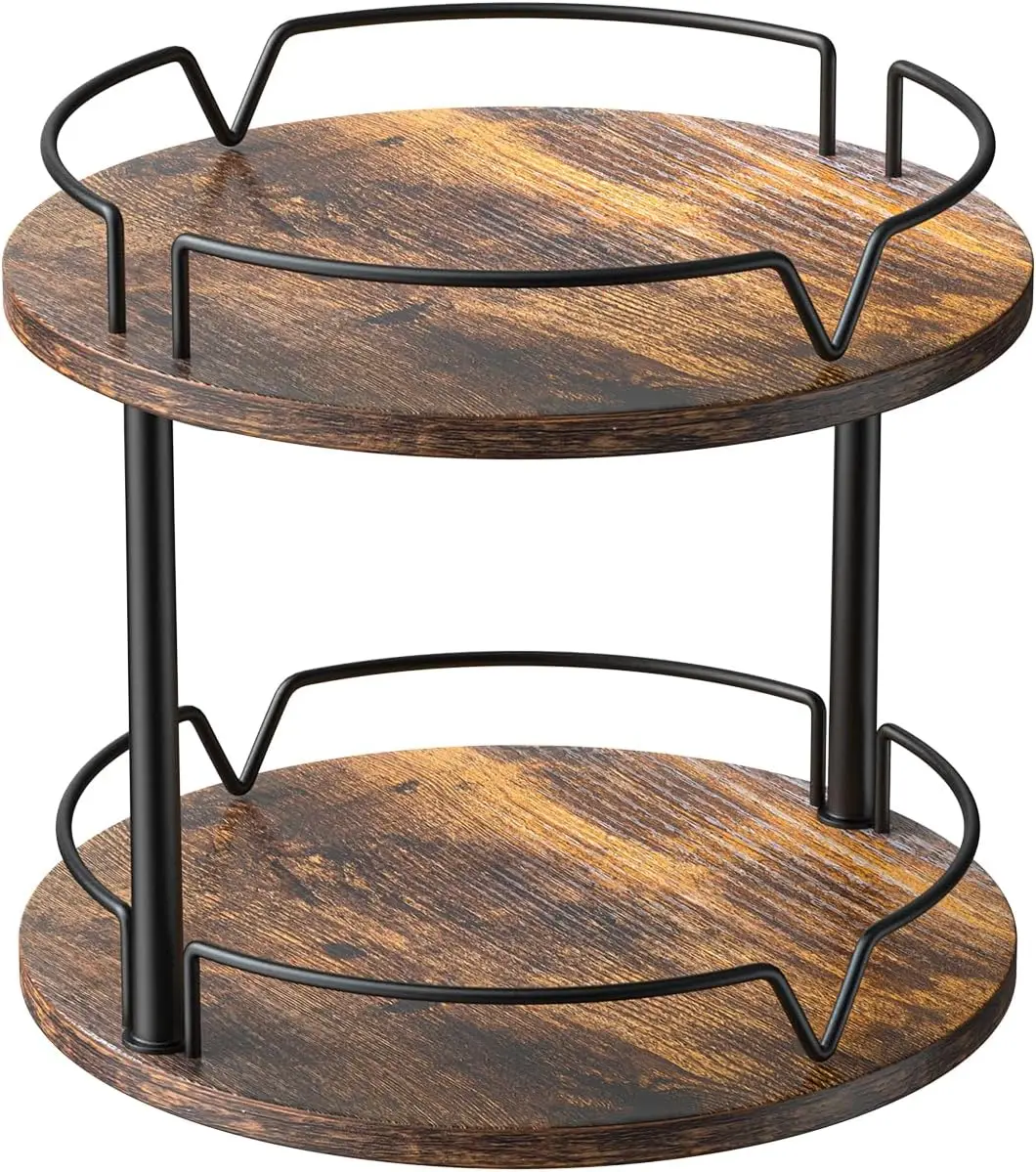 

Вращающаяся подставка для специй 12 дюймов, 2-уровневый органайзер для специй, промышленный вращающийся держатель для специй, для кухни