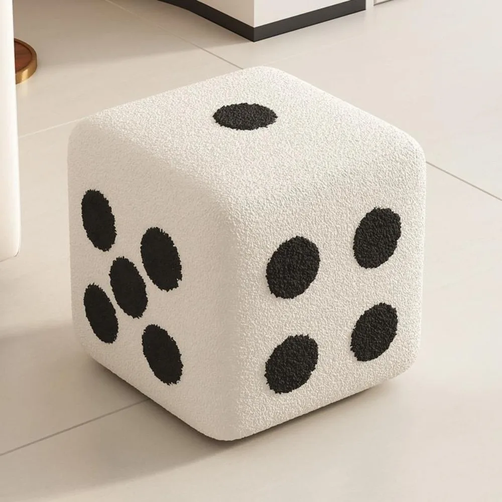

Fashion Fleece Sofa Footstool Cube Nordic Chair Non-Slip Footrest Living Room