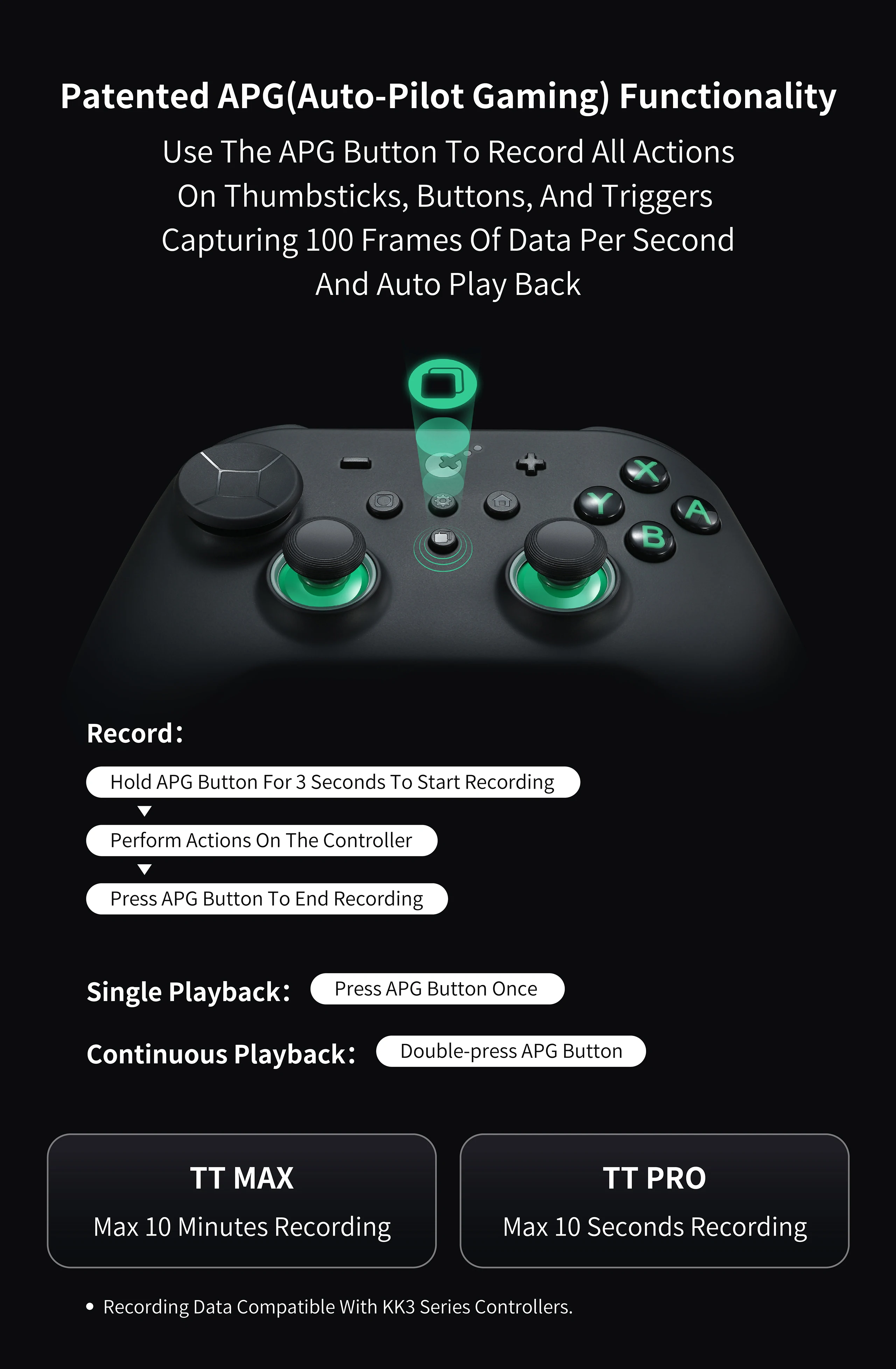 GuliKit TT MAX Wireless Game Controller mit Spannung, verstellbare TMR-Joysticks, Anti-Drift-Gamepad für Switch 1/2 PC Android iOS – Detail 15