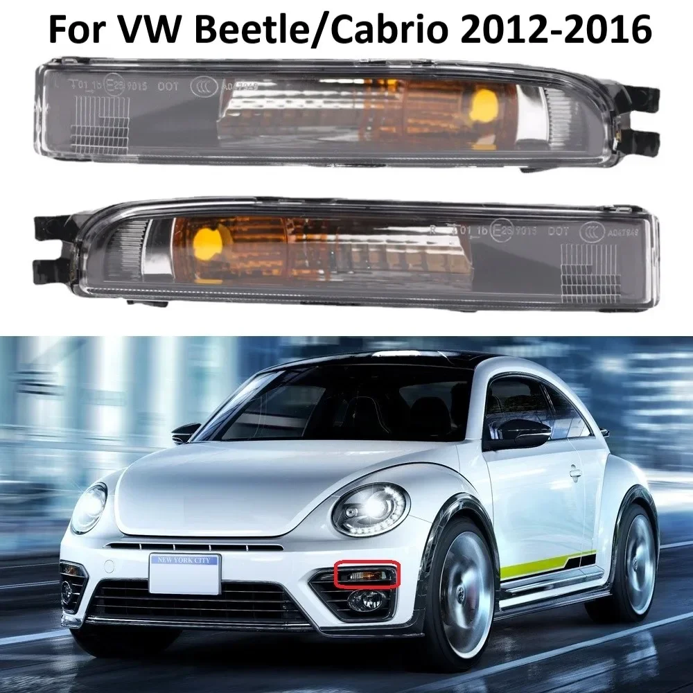 

5C5953041A 5C5953041C For VW Beetle/Cabrio 12-19 Daytime Running Lamp ABS Car Front Bumper Turn Signal Light Cover Without Bulbs