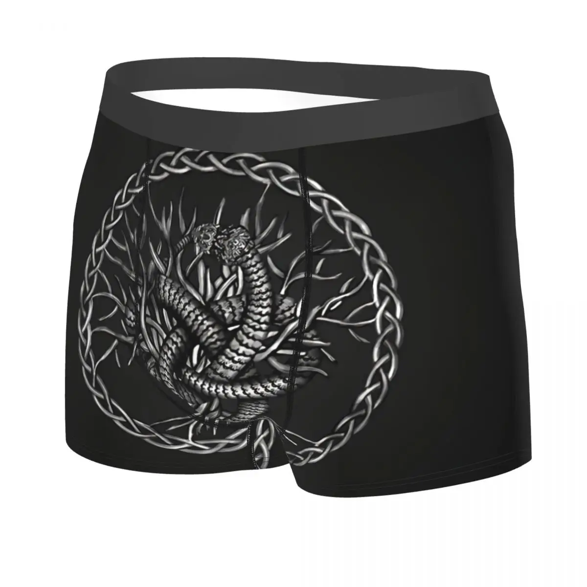 Ouroboros Celtic Knot With Tree Of Life Men Boxer Briefs Underwear Greek Viking Breathable Top Quality Sexy Shorts Gift Idea