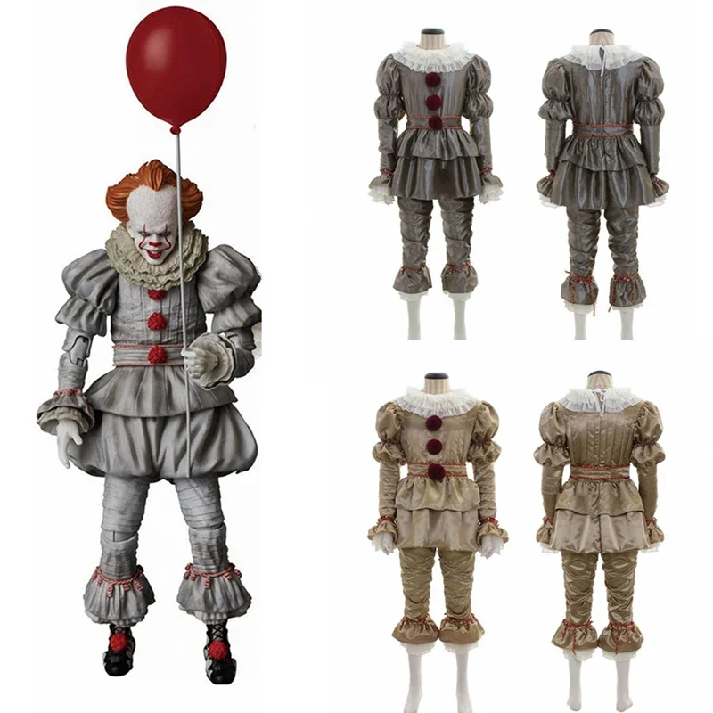 Ensemble de olympiques de cosplay de Joker d'horreur pour hommes et femmes, It de Stephen King, détectée ywise, uniforme de clown unisexe, cadeau d'Halloween