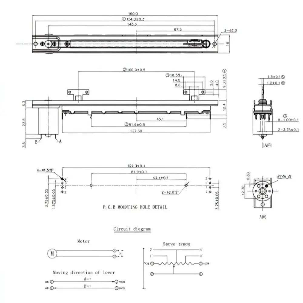 B10K Linear Slide Potentiometer For Behringer X32 Motorized Fader Digital Audio Mixer Repair Component Replacement