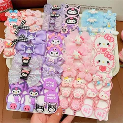 Sanrio Hello Kitty Elastic Hair Bands Cute Cartoon Kuromi Fashion Portable Hair Accessories No Harm To Hair Girl Holiday Gifts