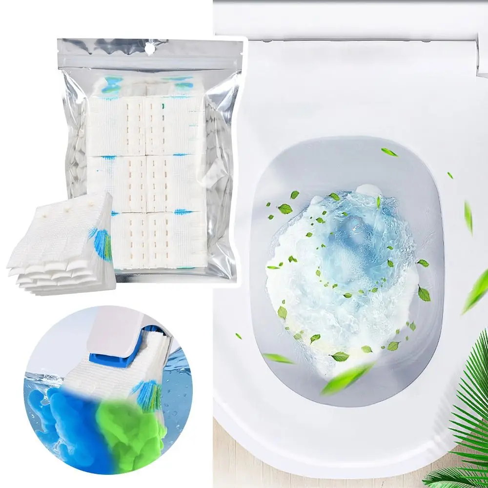 White Disposable Toilet Brush Set 12 Refills Cleaning Tablets Replacement Toilet Brushes Antibacterial No Blind Spots