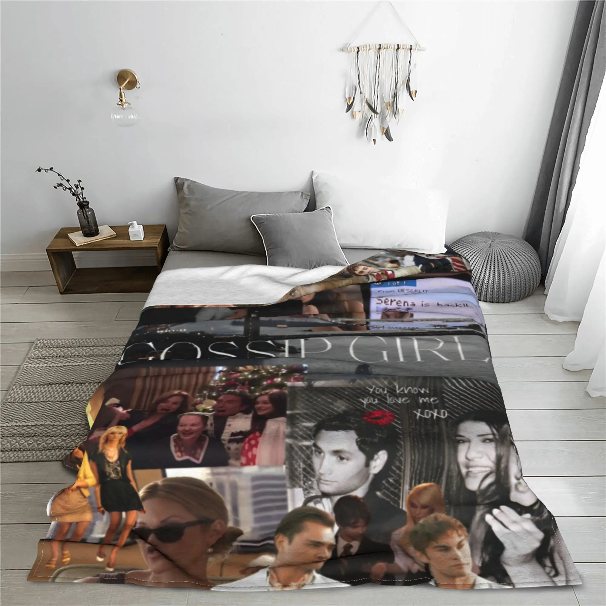 Gossip Girl TV Series Blankets Serena Woodsen Wool Awesome Warm Throw Blankets for Home Winter Couch