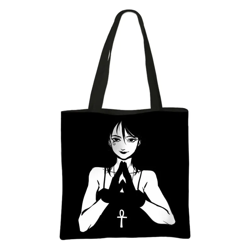 Gestures of Death Sandman Print Tote Bag Sandman Morpheus Women Handbag Large Capacity Shoulder Bags Reusable Shopper Bag