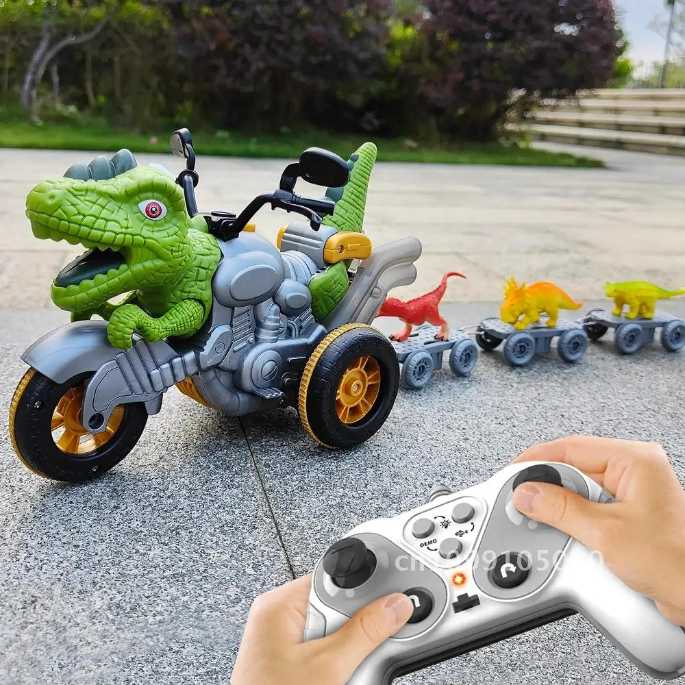 Car Remote Control Dinosaur Train Motorcycles Toys for Kids Gifts Electric Boys,Indoor Terrain All Outdoor 2.4GHz Toys RC