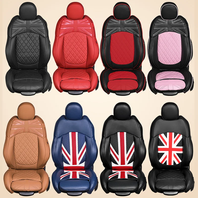 R57-juego completo personalizado de cojín frontal y para asiento trasero de coche para MINI COOPER, accesorios interiores de cuero respetuosos con el medio ambiente