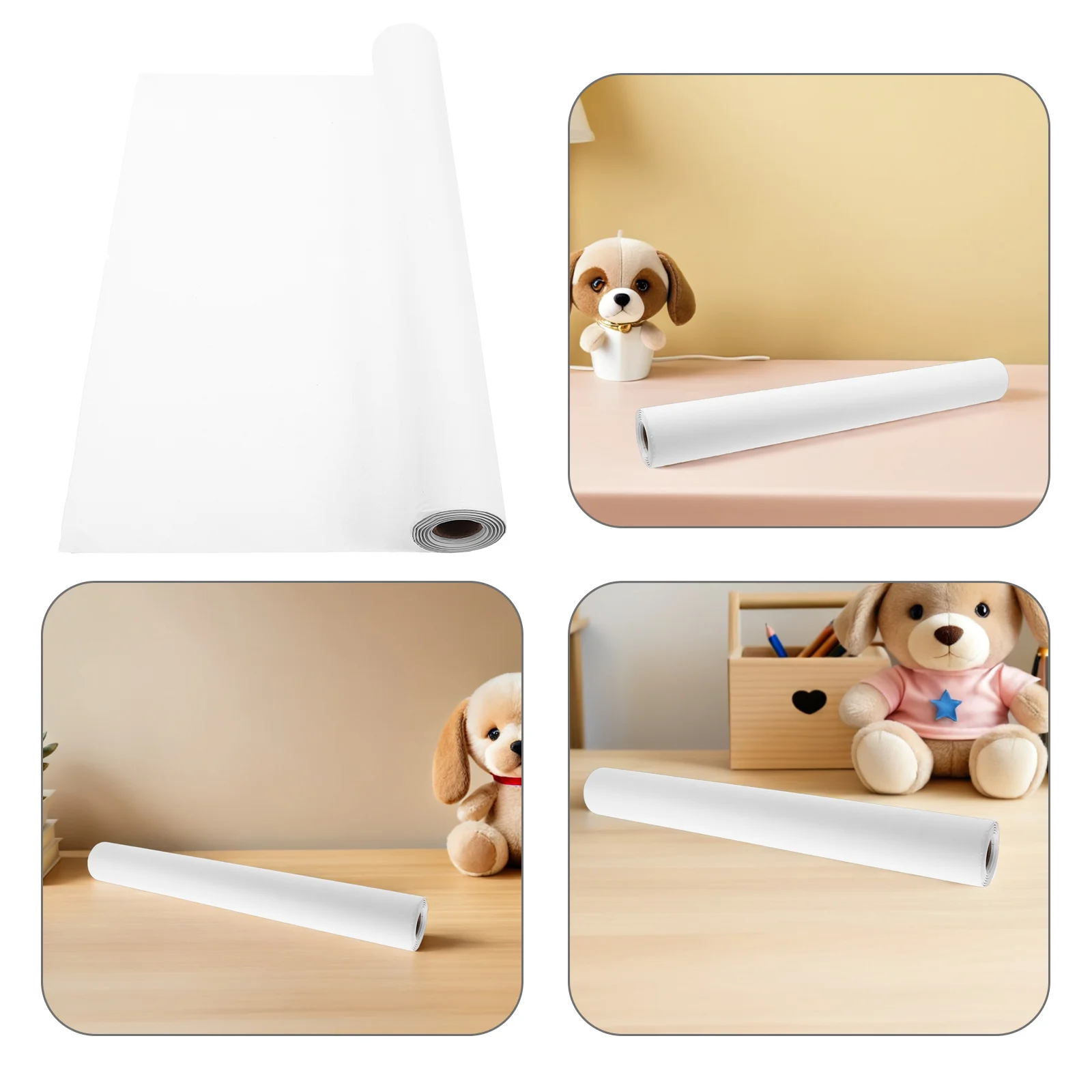 

Children Drawing Roll Long White Paper for Easel Easy Replace Sketching Doodling Paper for Art Classes Home Use
