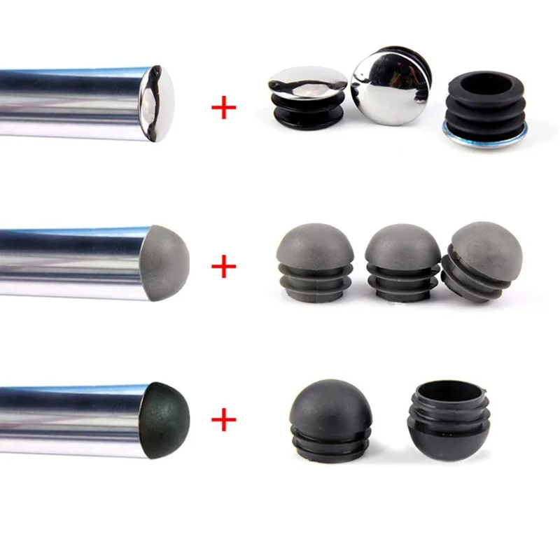 10pc Plastic Steel pipe End Blanking Cap 25mm tube Insert plug for table chair leg furniture feet dust cover floor protector pad