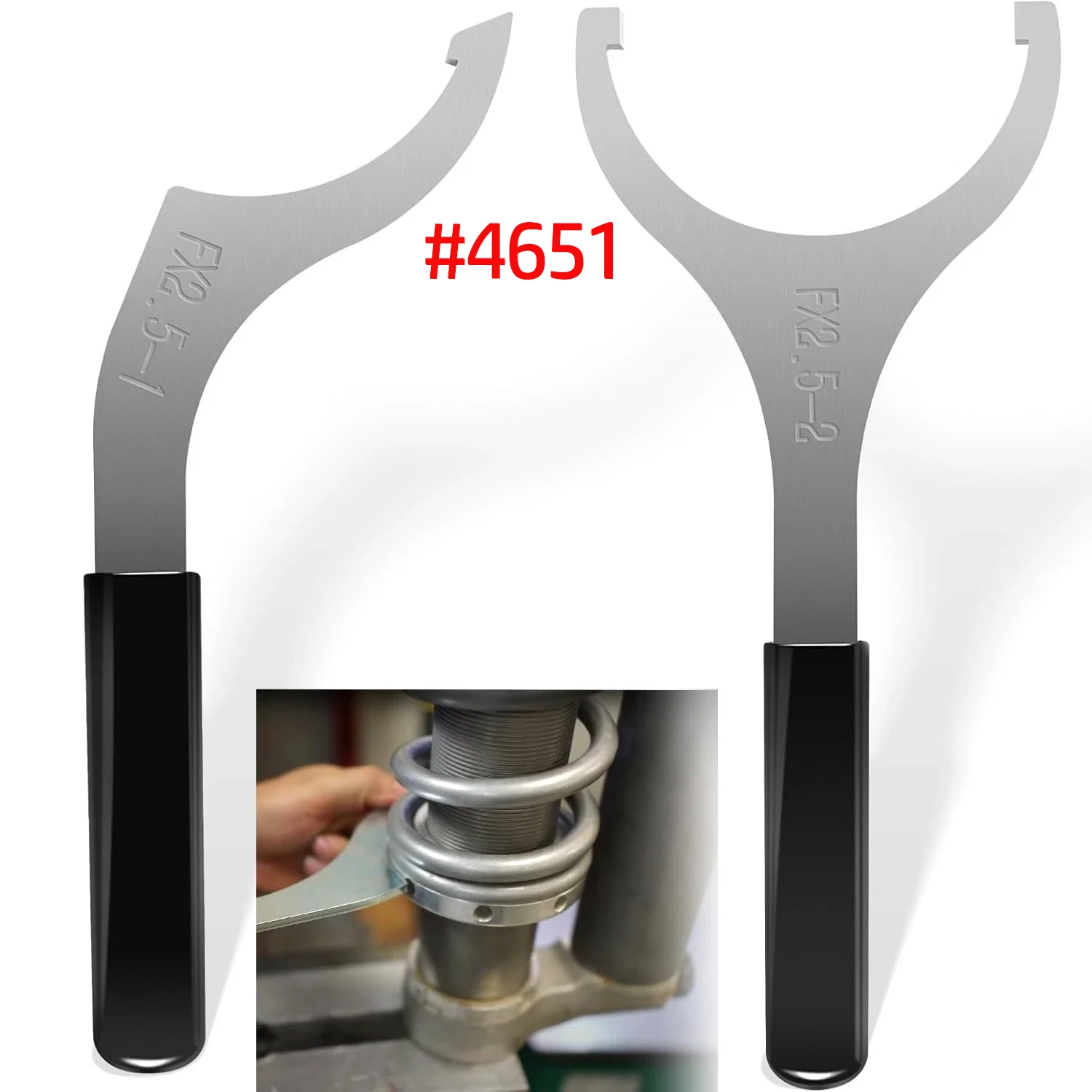 Spring Preload Spanner Wrench Kit for Can Am Maverick, Polaris RZR, Textron, Yamaha YXZ Models (for Fox 2.5 inch Shock Bodies)