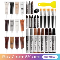 2022 Nieuwe 42Pcs Hout Reparatie Kit Hout Verf Meubels Touch Up Kit Markers & Filler Steekt Hout Krassen Herstellen kit Snelle Reparatie